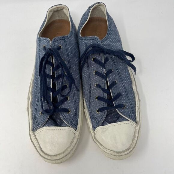 Converse All Stars Sneakers Blue Denim Mini Dot Size 8M 10W - Picture 1 of 7